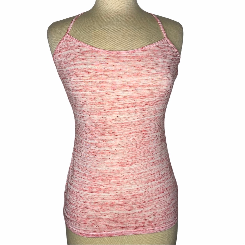 Alo Pink Heathered Racerback Tank Top Athleisure Running Small